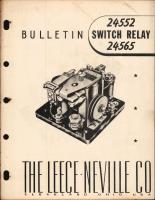 Bulletin for 24552 and 24565 Switch Relay 