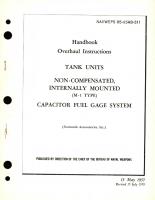 Handbook Overhaul Instructions for Tank Units Non-Compensated Internally Mounted (M-1 Type) Capacitor Fuel Gage System