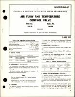 Overhaul Instructions with Parts Breakdown for Air Flow and Temperature Control Valve - Part 106226 - Model SVP9-8