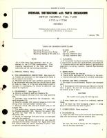 Overhaul Instructions with Parts Breakdown for Fuel Flow Switch Assembly - F-7775 and F-7775M