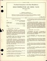 Overhaul Instructions with Parts Breakdown for High Temperature Air Check Valve - Part M941