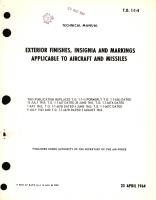 Technical Manual for Exterior Finishes, Insignia and Markings Applicable to Aircraft and Missiles