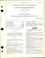 Overhaul Instructions with Parts Breakdown for Engine Control Quadrant PN 5L3760