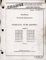 Overhaul Instructions for Hydraulic Pump Assembly