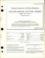 Overhaul Instructions with Parts Breakdown for Elevator Booster Actuator Assembly - Part S-4000-2