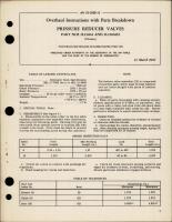 Overhaul Instructions with Parts for Pressure Reducer Valves - Parts 2L22004 and 2L22004H 