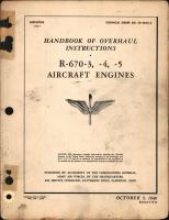 Overhaul Instructions for R-670-3, R670-4, and R670-5 Engines
