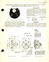 Installation, Operation, and Maintenance Instructions on Suction Regulating Valve, Mark 1-B F.S.S.C. No. 88-V-400