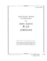 Structural Repair Instructions for Army Model B-29 Airplane