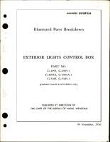 Illustrated Parts Breakdown for Exterior Lights Control Box - Parts G-4995, G-4995-1, G-4995A, G-4995A-1, G-5185, and G-5185-1