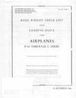 Basic Weight Check List and Loading Data - P-38