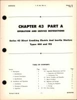 Operation & Service Instruction for Direct Cranking Electric and Inertia Starters, Chapter 43 Part A