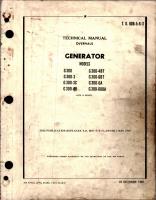 Overhaul Manual for Generator - Model G300 Series 