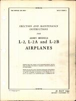 Erection and Maintenance Instructions for L-2, L-2A, and L-2B Airplanes