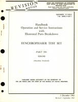 Operation and Service Instructions With Illustrated Parts Breakdown for Synchrophaser Test Set Part No. GS4150