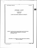 Stock List Parts for North American Aircraft