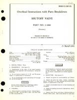 Overhaul Instructions with Parts Breakdown for Shutoff Valve Part No. 2-3800 