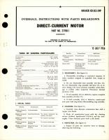 Overhaul Instructions with Parts Breakdown for Direct-Current Motor - Part 27700-1