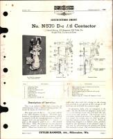 Instruction Sheet for No. N570 Ltl Contactor