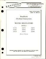 Overhaul Instructions for Water Regulators 