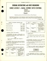 Overhaul Instructions with Parts Breakdown for Manual Override Switch Centering Bungee Assembly - 4545226, 4545226-501