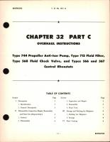 Overhaul Instructions for Propeller Anti-Icer Pump, Fluid Filter, Fluid Check Valve and Control Rheostats, Chapter 32 Part C