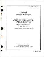 Overhaul Instructions for Variable Displacement Hydraulic Pump - Model AP6VSC-2 - Part 51015