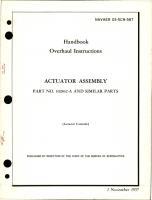 Overhaul Instructions for Actuator Assembly - Part 102842-A and Similar Parts