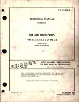 Overhaul Instructions for Fuel and Water Pumps - Types A-1, A-2, F-10, G-6, G-9, and G-10
