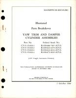Illustrated Parts Breakdown for Yaw Trim and Damper Cylinder Assemblies - Parts CV15-151049-1, CV15-151049-2, CV15-151049-3, and CV15-151049-4