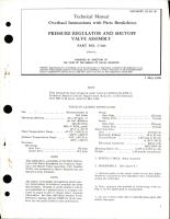 Overhaul Instructions with Parts Breakdown for Pressure Regulator & Shutoff Valve Assembly - Part 27100