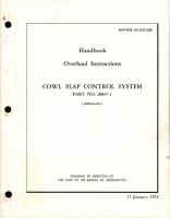 Overhaul Instructions for Cowl Flap Control System - Part 28847-1