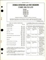 Overhaul Instructions with Parts Breakdown for Wing Fold Latch Cylinder