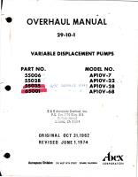 Overhaul Manual for Variable Displacement Pumps - Parts 55006, 55028, 55035, and 65001