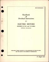 Overhaul Instructions for Electric Motors - Models E-520 and E-520M4 