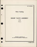 Parts Catalog for Relief Valve Assembly - 6750 
