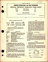 Overhaul Instructions with Parts Breakdown for Indicators, Temperature, Thermocouple and Engine Exhaust