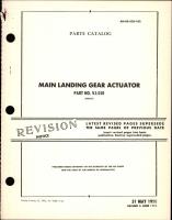 Parts Catalog for Main Landing Gear Actuator - Part VJ-550 