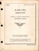 Pilot's Flight Operating Instructions for A-36A-1-NA