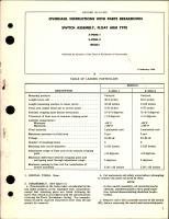 Overhaul Instructions with Parts Breakdown for Float Arm Type Switch Assembly - S-9000-1 and S-9000-2 