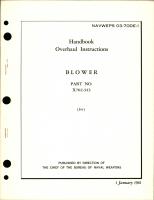 Overhaul Instructions for Blower - X702-343 
