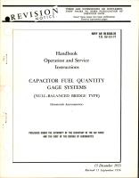 Revision to Operation and Service Instructions for Capacitor Fuel Quantity Gage Systems