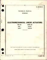 Overhaul for Electromechanical Linear Actuators - Parts 31512 and 31512-1 