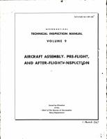 Aeronautical Technical Inspection Manual Volume 9, Aircraft Assembly, Pre-Flight and After-Flight Inspection 
