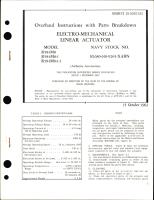 Overhaul Instructions with Parts Breakdown for Electro-Mechanical Linear Actuator Models R584M8, R584M8-1, R584M8-1-1