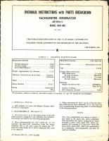 Overhaul Instructions with Parts Breakdown for Tachometer Generator AN 5544-3 Model H60-000