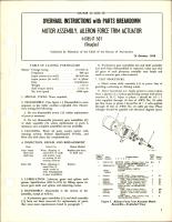 Overhaul Instructions with Parts Breakdown for Aileron Force Trim Actuator Motor Assembly - 4438541-501