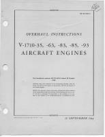 Overhaul Instructions for V-1710-35, V-1710-63, V-1710-83, V-1710-85 and V-1710-93