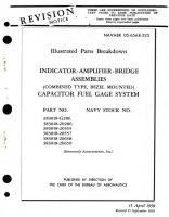 Illustrated Parts Breakdown for Indicator - Amplifier - Bridge Assemblies (Combined Type, Bezel Mounted) Capacitor Fuel Gage System, Part No. 383018 