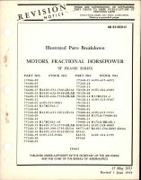 Illustrated Parts Breakdown for Fractional Horsepower Motors - B Frame Series